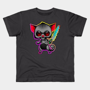 Cat skeleton  with outline Kids T-Shirt